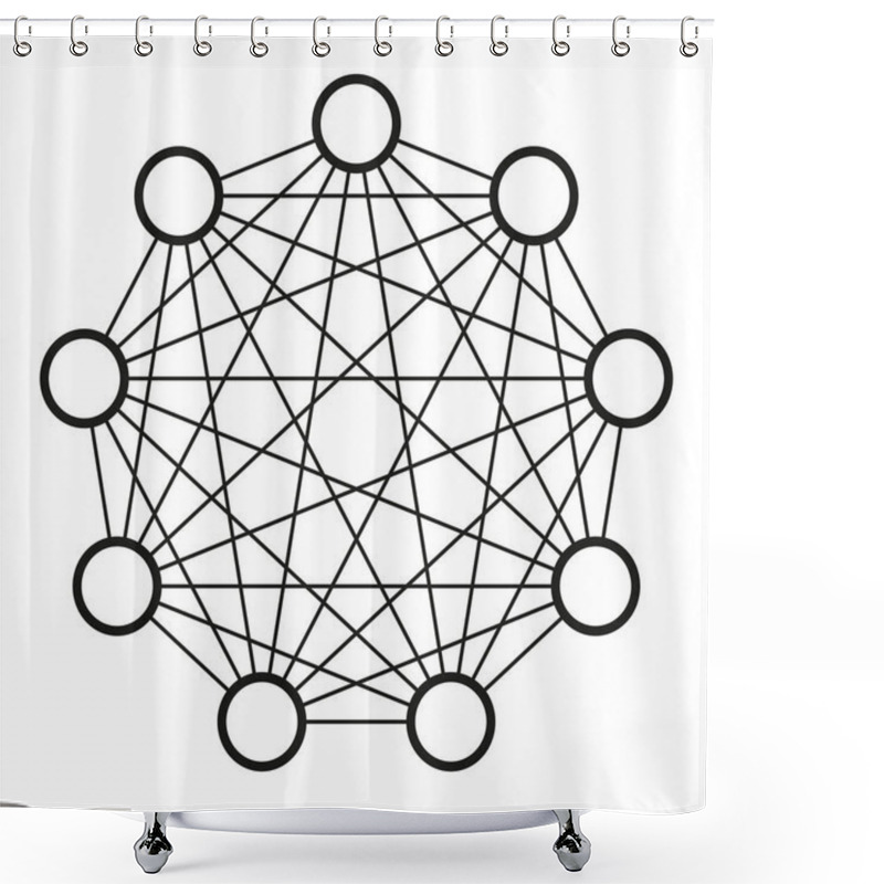 Personality  Neural Net. Neuron Network. Shower Curtains