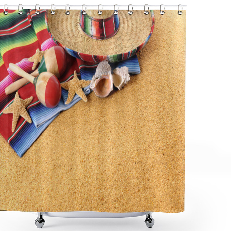 Personality  Mexican Beach Background Shower Curtains