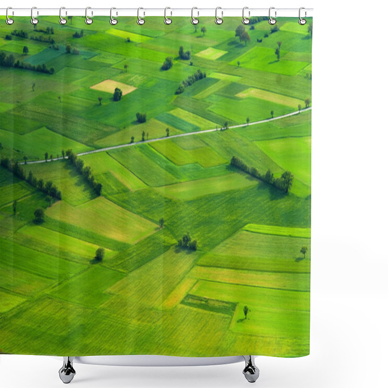 Personality  Big Green Meadow. Shower Curtains