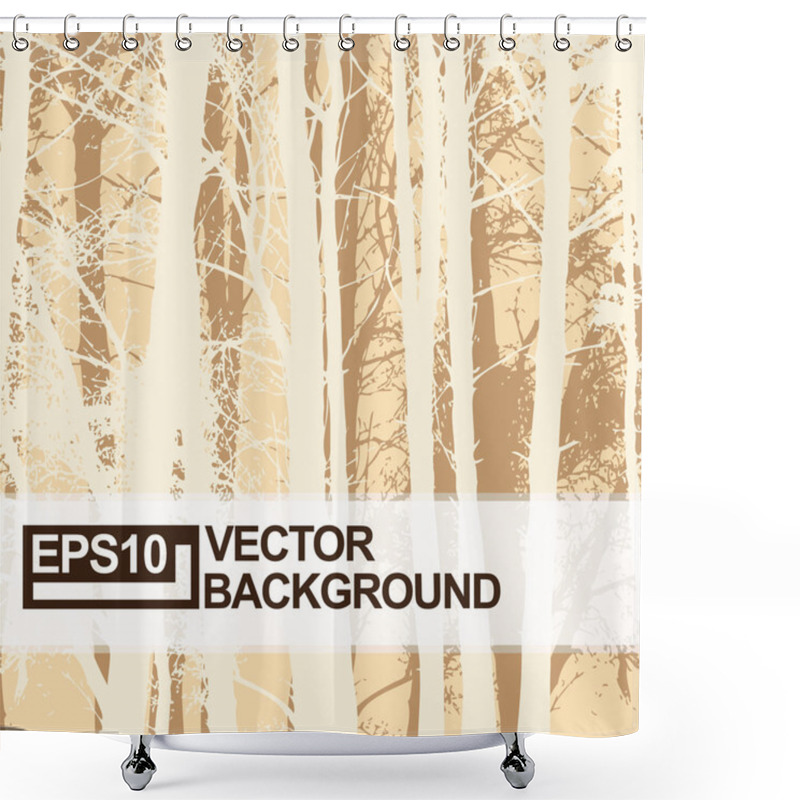 Personality  Forest Trees Backgound Shower Curtains