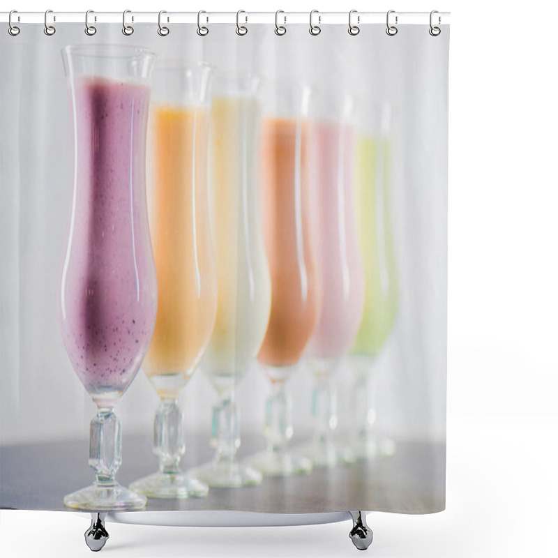 Personality  Delicious Milkshakes In Glasses  Shower Curtains