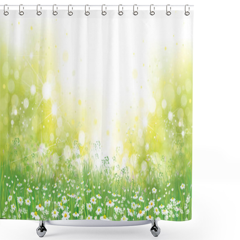 Personality  Blossoming Flowers Field Shower Curtains