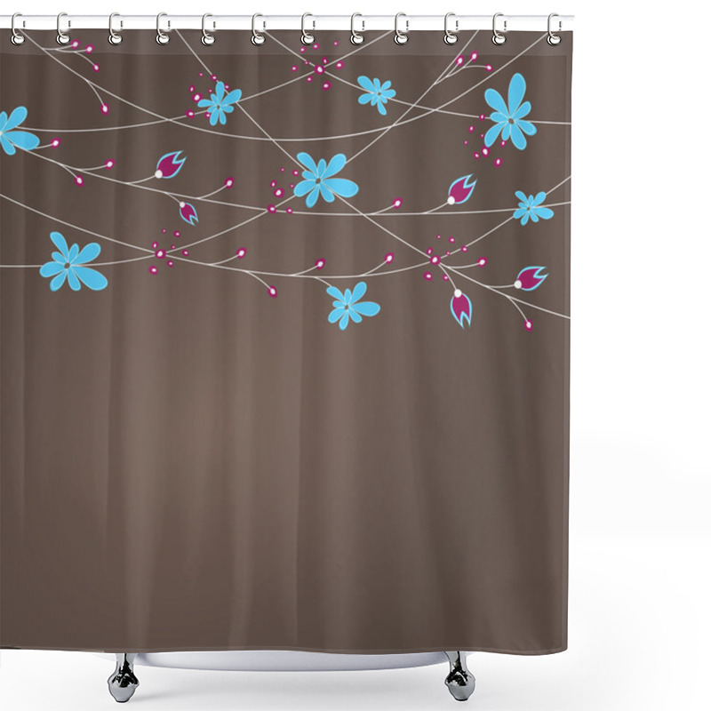 Personality  Abstract Background With Flowers . Shower Curtains