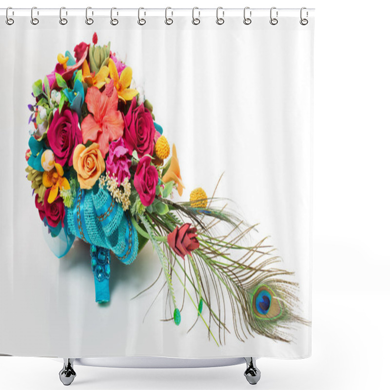 Personality  Oriental Wedding Bouquet Shower Curtains