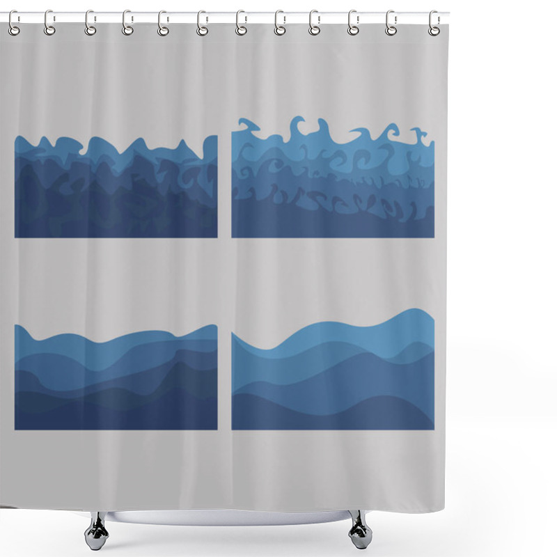 Personality  Set Of Ocean Shower Curtains