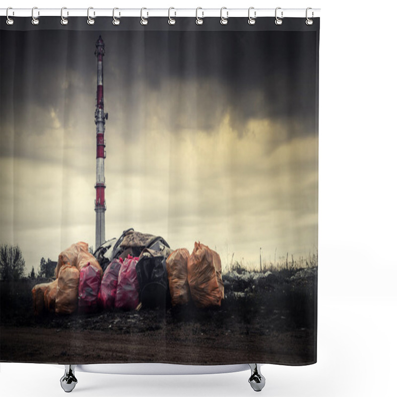 Personality  Environmental Pollution 4 Shower Curtains