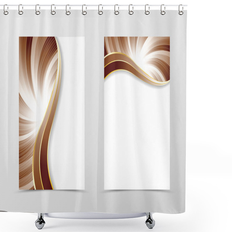 Personality  Flyer Template Vortex Design Shower Curtains