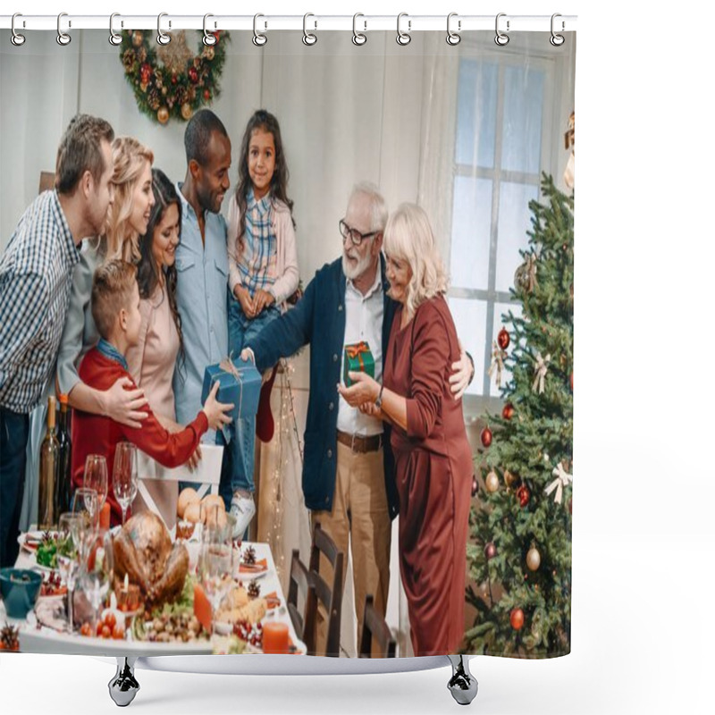 Personality  Christmas Presents Shower Curtains