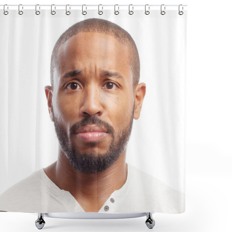 Personality  Young Cool Black Man No Money Sign Shower Curtains