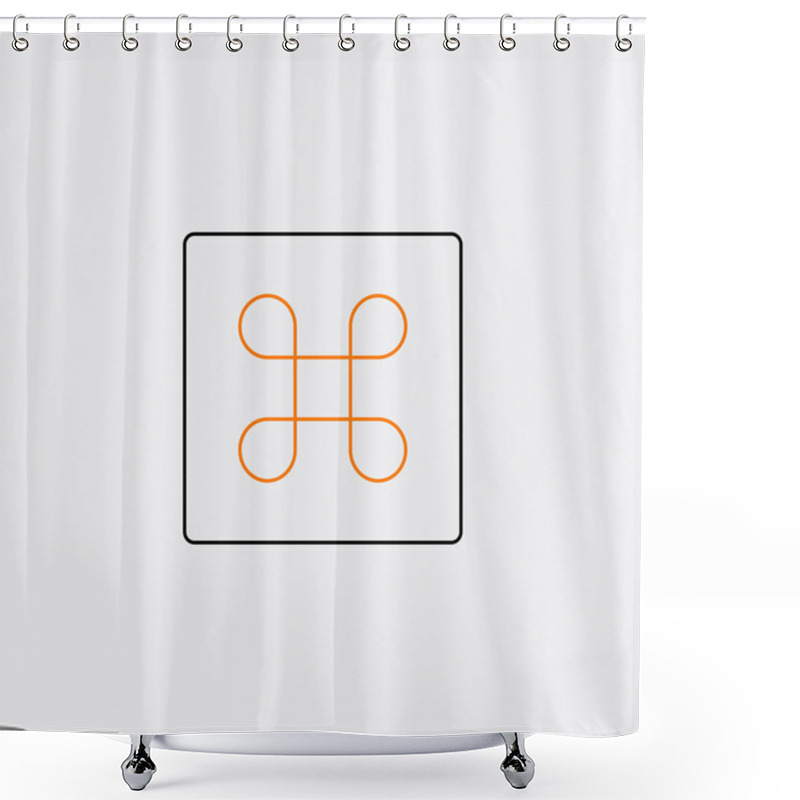 Personality  Command Button Icon Shower Curtains