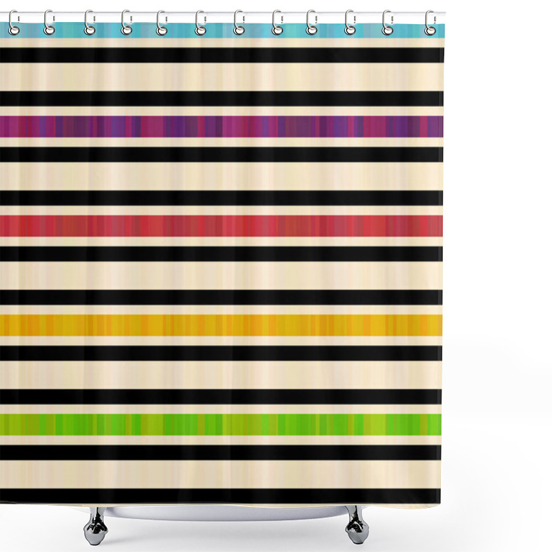 Personality  Seamless Horizontal Stripes Pattern Shower Curtains