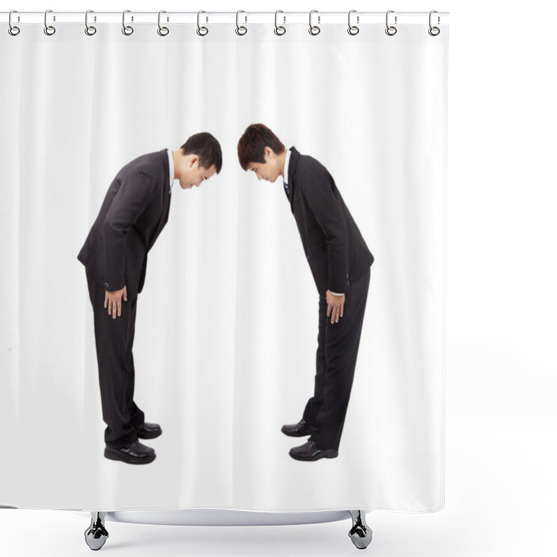 Personality  Two Asian Businessman With Bow Shower Curtains