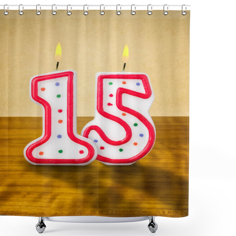 Personality  Burning Birthday Candle Shower Curtains