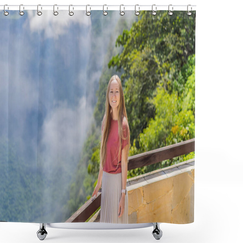 Personality  Female Tourist Exploring Sumidero Canyon National Park, Mexico. Adventure, Natural Exploration, And Travel Experience Concept. Shower Curtains