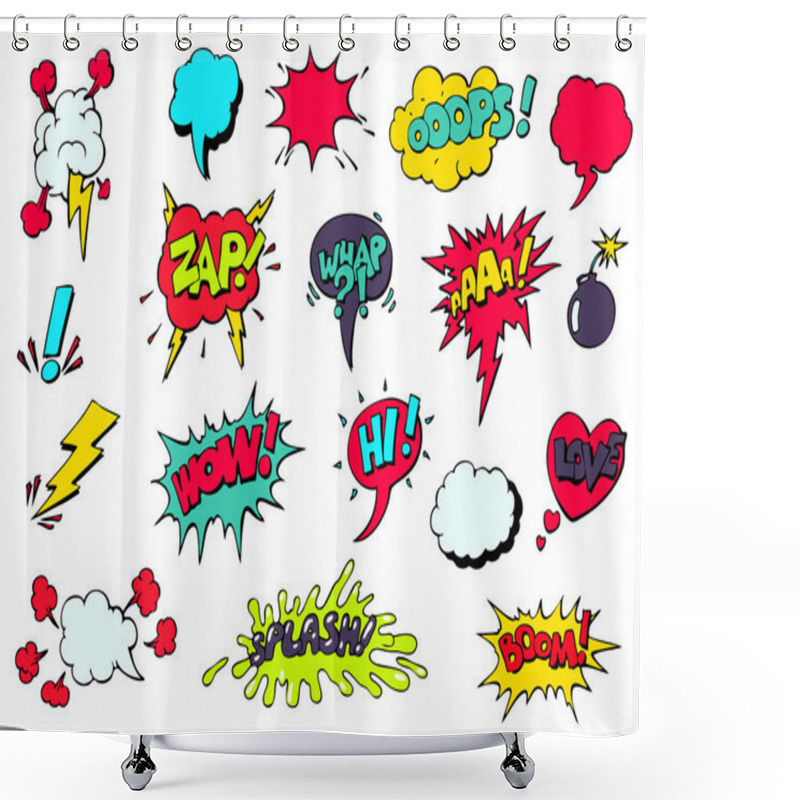 Personality  Comic Speech Bubbles Shower Curtains