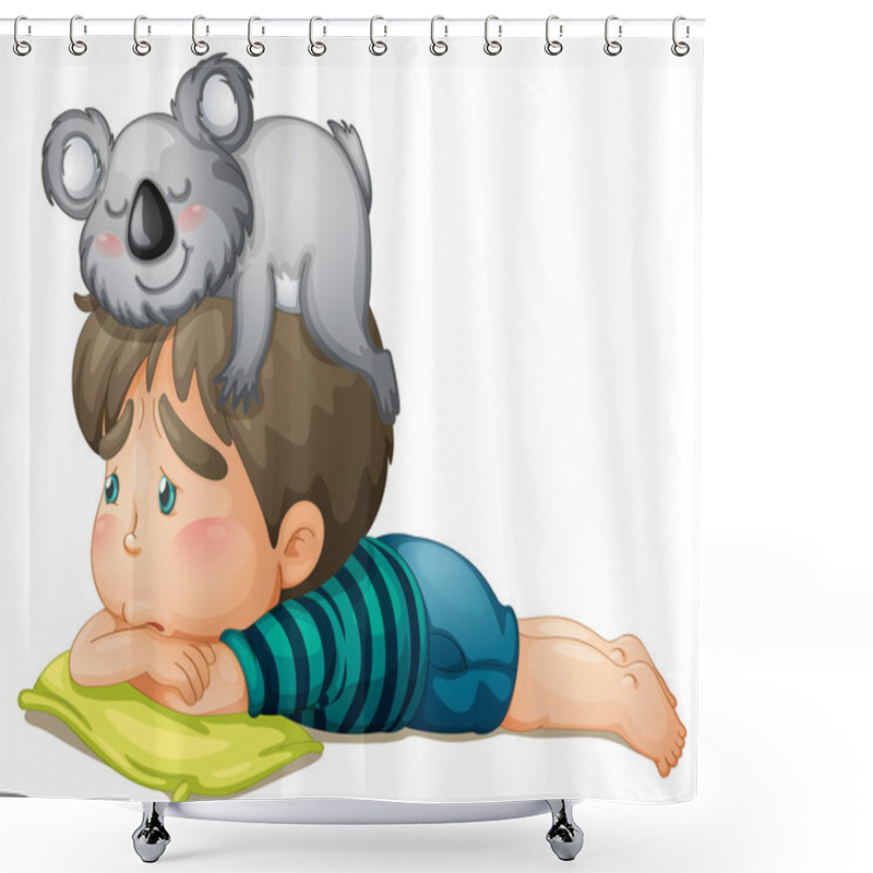 Personality  Boy And Bear Shower Curtains