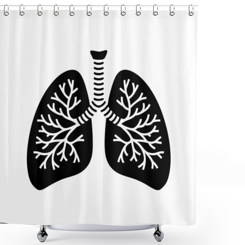 Personality  Human Lungs Anatomy Illustration - Respiratory System Diagram, Bronchial Tree, Alveoli Structure, Medical Science, Pulmonary Health Shower Curtains