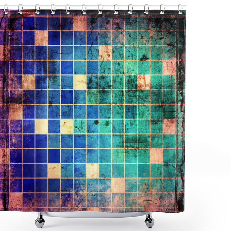 Personality  Abstract Grunge Poster Shower Curtains