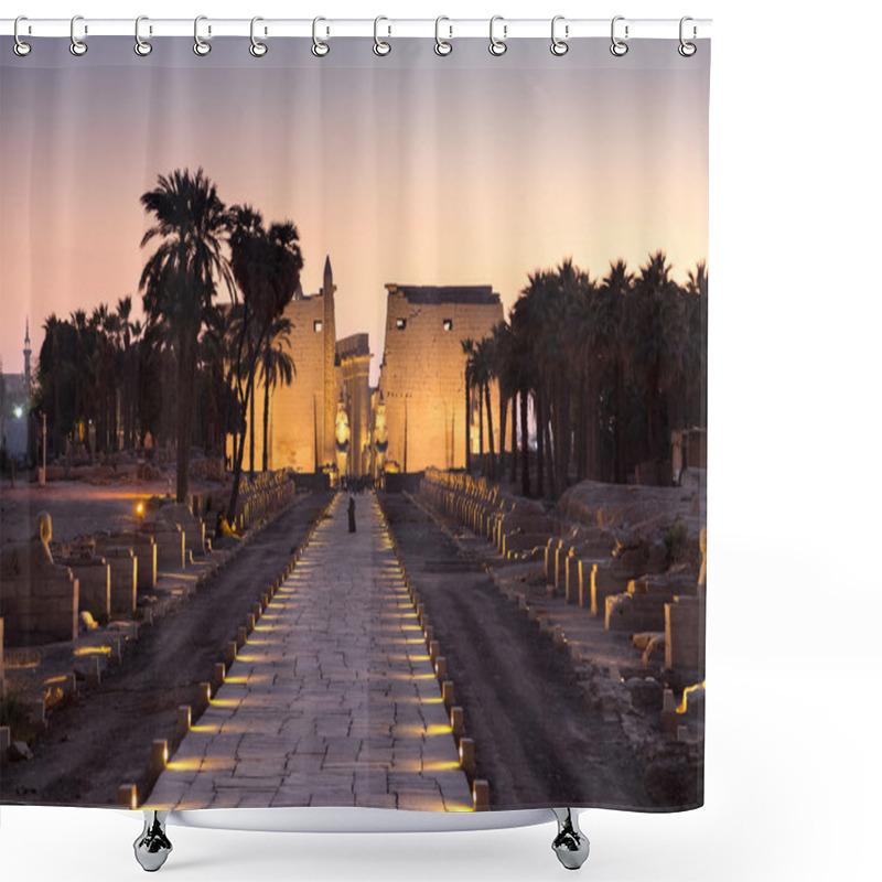 Personality  Avenue Of Sphinxes At Luxor Temple Shower Curtains