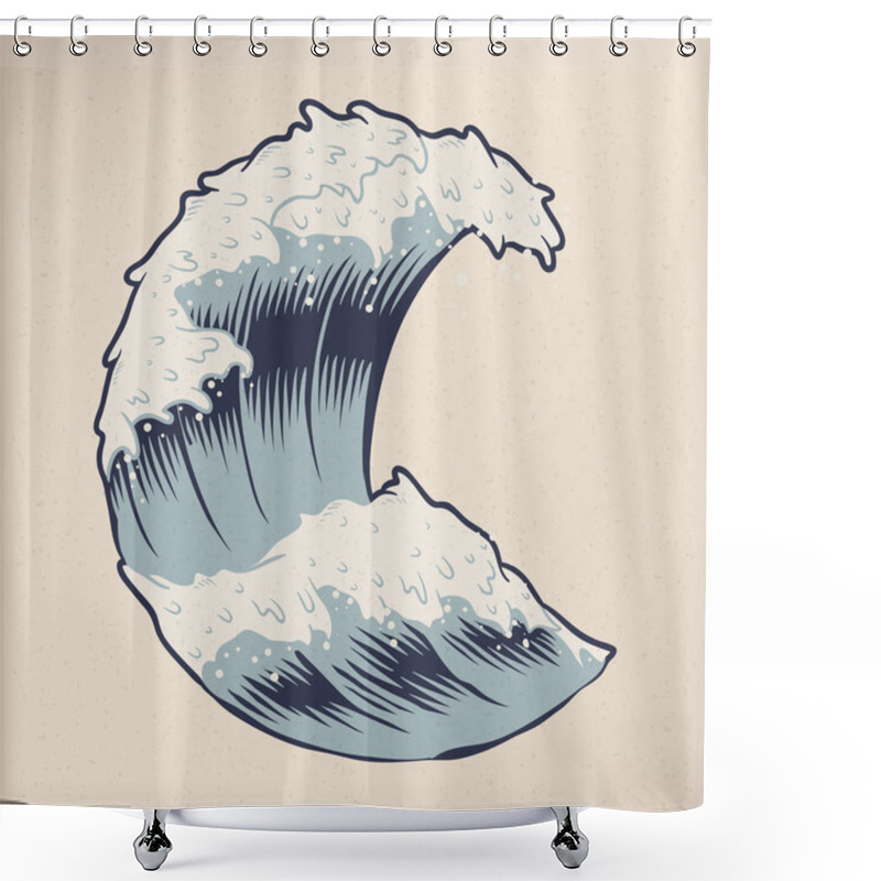 Personality  Illustration Design Of Japanese Tradition Style  Shower Curtains