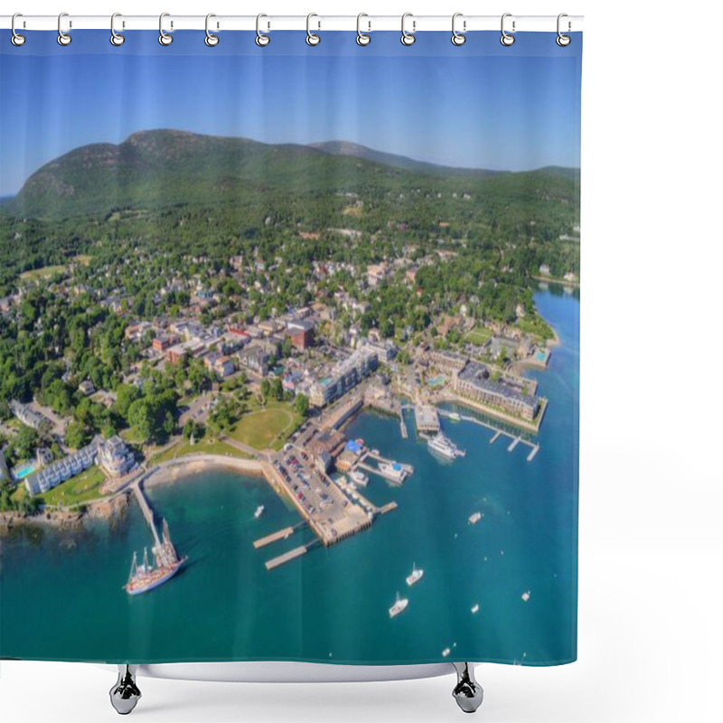 Personality  Bar Harbor Is A Tourist Town On The Maine Coast By Acadia National Park Shower Curtains