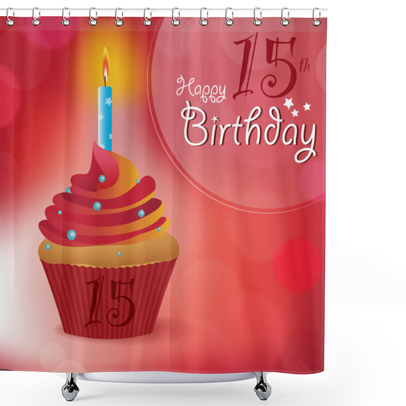 Personality  Happy 15th Birthday Greeting, Invitation, Message Shower Curtains