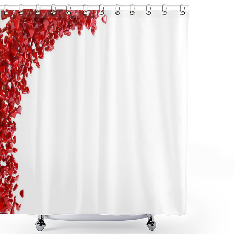 Personality  Hearts Background Isolated Valentines Day Shower Curtains