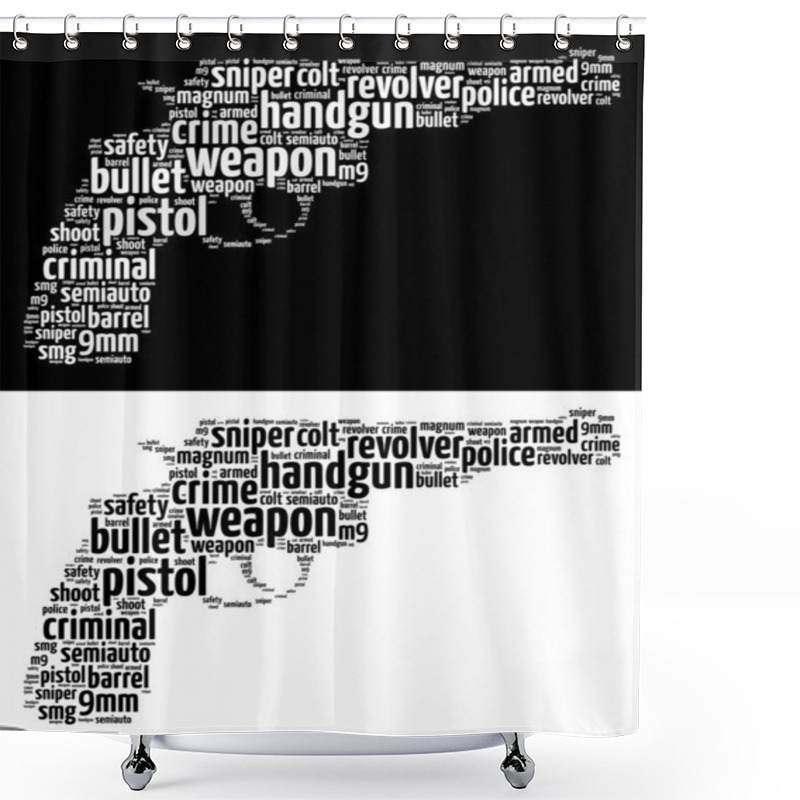 Personality  Gun Graphics Shower Curtains