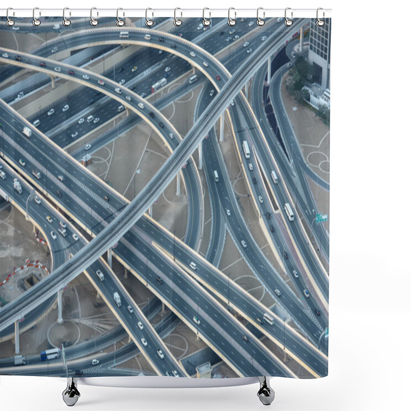 Personality  Highways In Downtown Dubai Shower Curtains