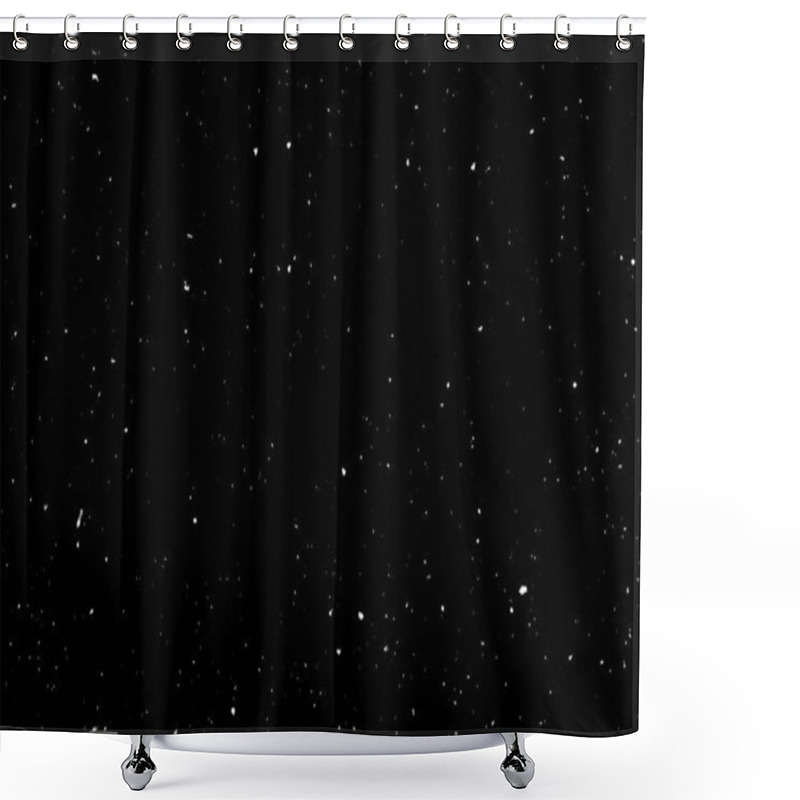 Personality  Chaotic White Bokeh On A Black Background, Light Spots Texture, Abstraction, Falling Snow, Starry Sky Shower Curtains