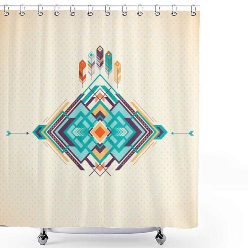 Personality  Background Triangular Shapes Shower Curtains