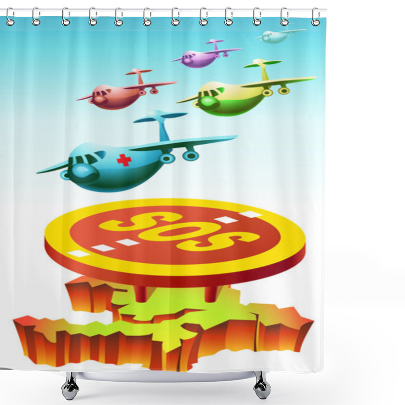 Personality  Relief Mission Shower Curtains