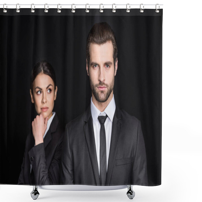 Personality  Young Confident Businesspeople  Shower Curtains