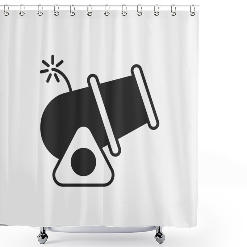 Personality  Cannon Bomb Icon Shower Curtains