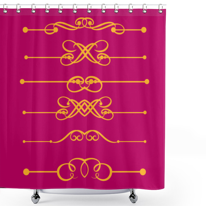 Personality  Decorative Elements, Border And Page Rules Shower Curtains