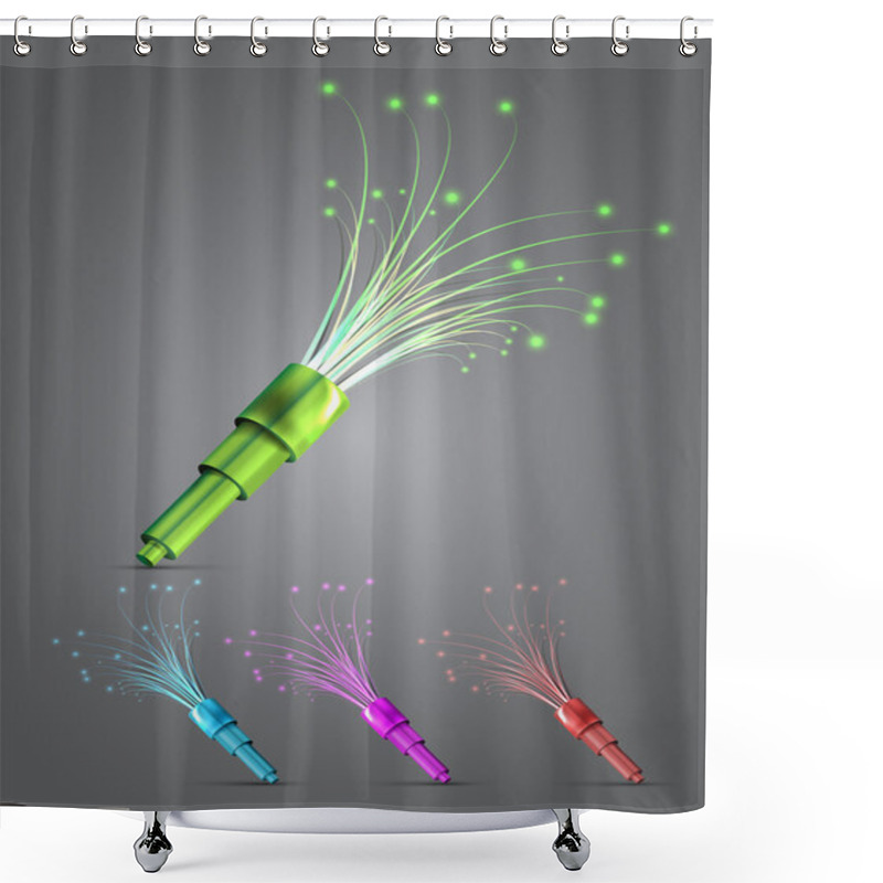 Personality  Neon Light,  Vector Illustration  Shower Curtains