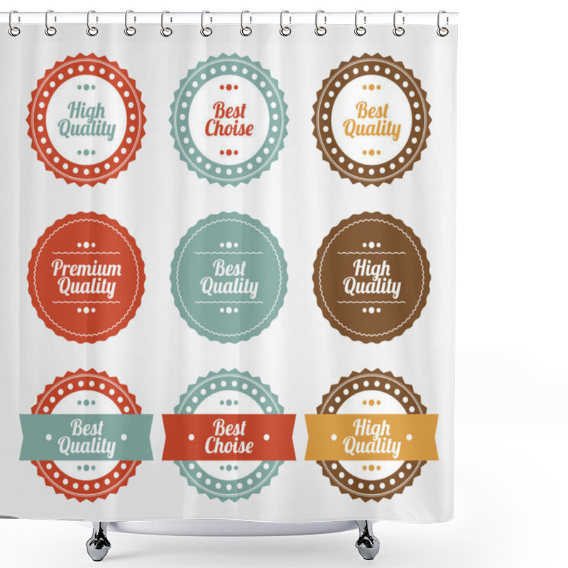 Personality  Collection Of Premium And High Quality Labels Shower Curtains