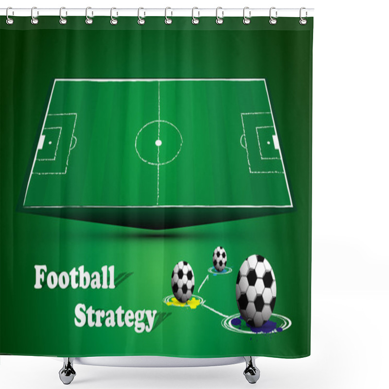 Personality  Football Soccer Field Shower Curtains