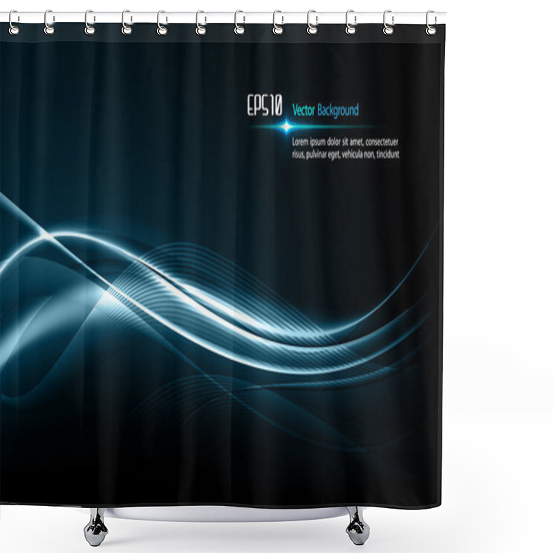 Personality  Smooth Waves | Dark Design Template Shower Curtains