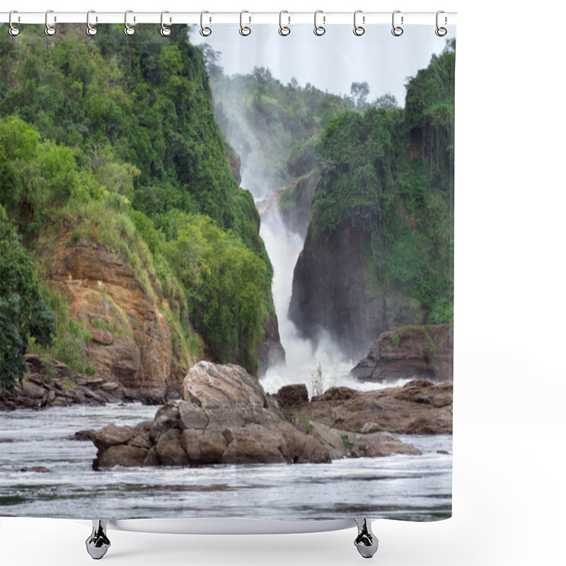 Personality  Murchison Falls In Uganda Shower Curtains