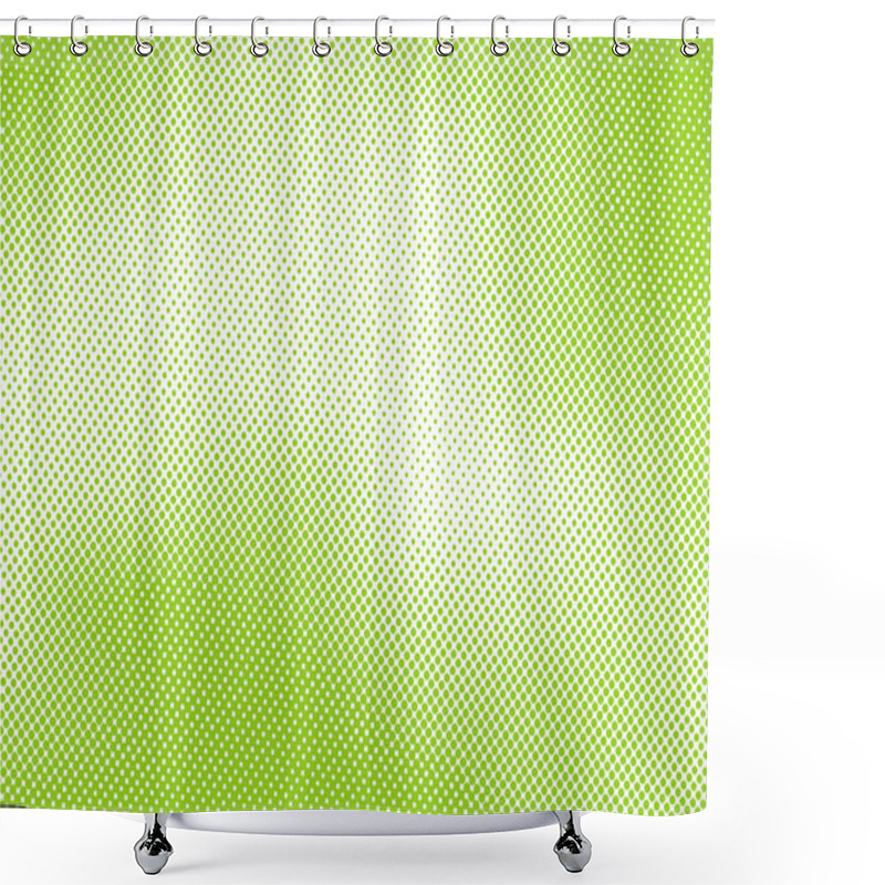 Personality  Abstract Bright Green Pop Art Retro Background With Halftone Com Shower Curtains