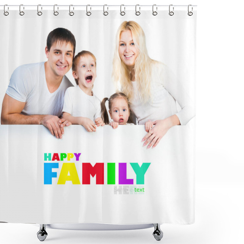 Personality  Happy Family Shower Curtains