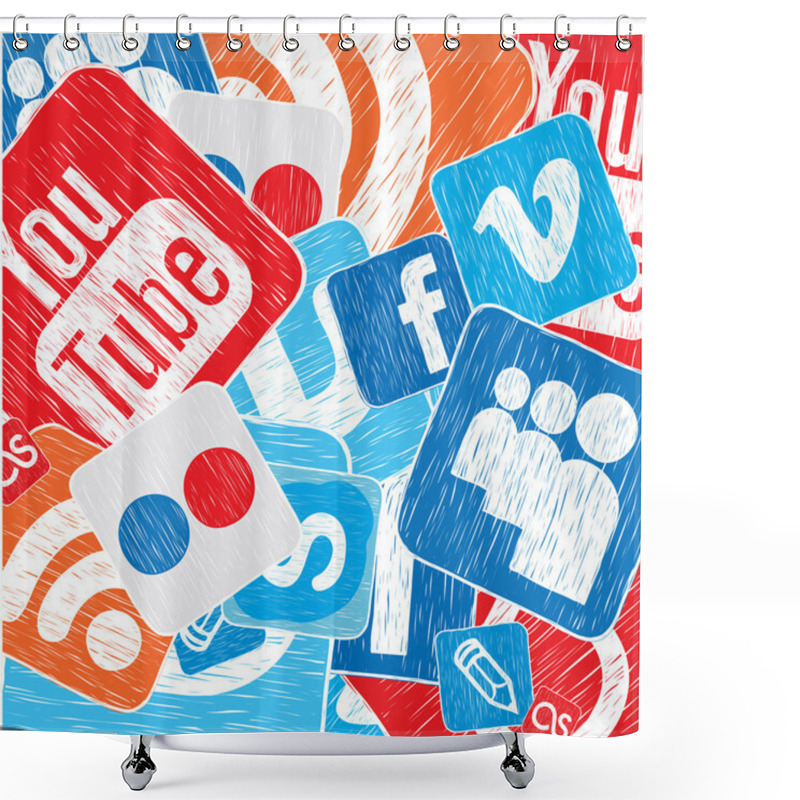 Personality  Icons Background Shower Curtains