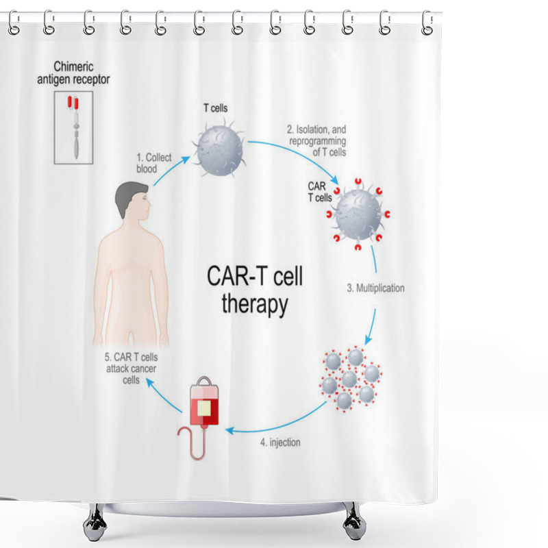 Personality  CAR T Cell Therapy. Cancer Immunotherapy. Artificial Leukocyte R Shower Curtains