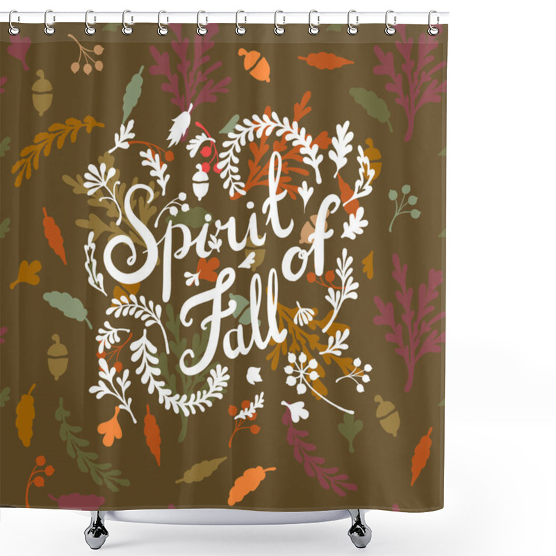 Personality  Vignette Of Autumn Leaves Shower Curtains