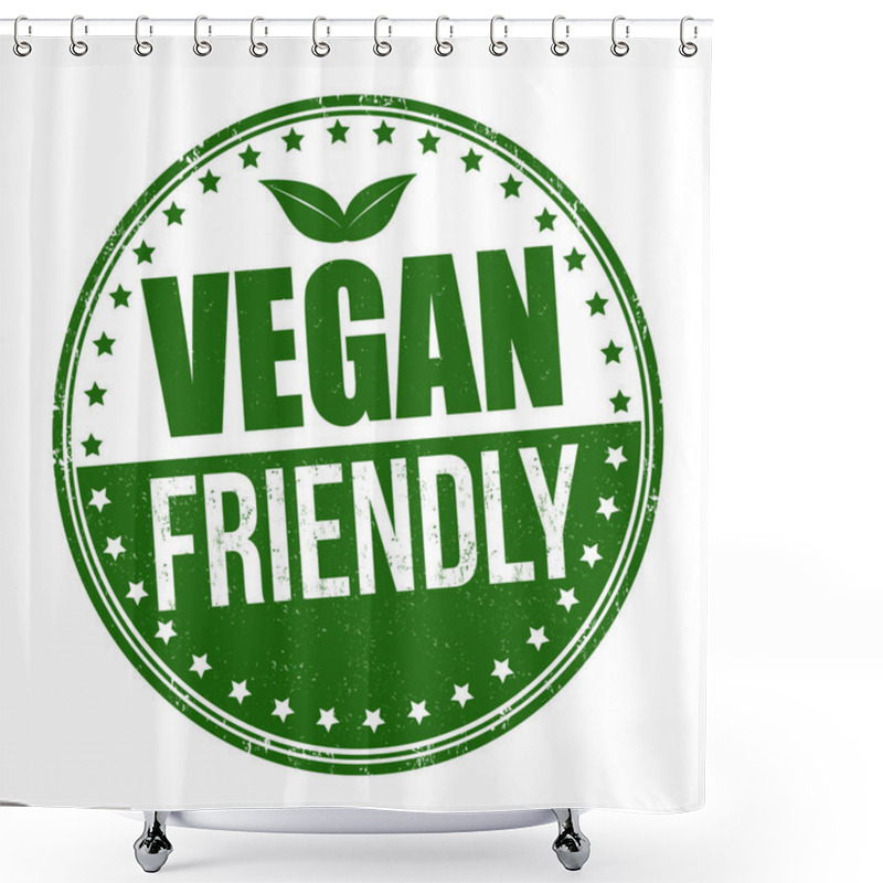 Personality  Vegan Friendly Sign Or Stamp Shower Curtains