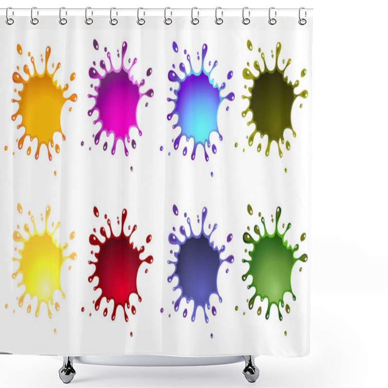 Personality  Ink Splash Shower Curtains