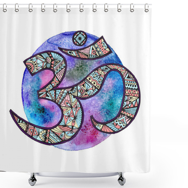 Personality  Ohm. Om Aum Symbol. Shower Curtains