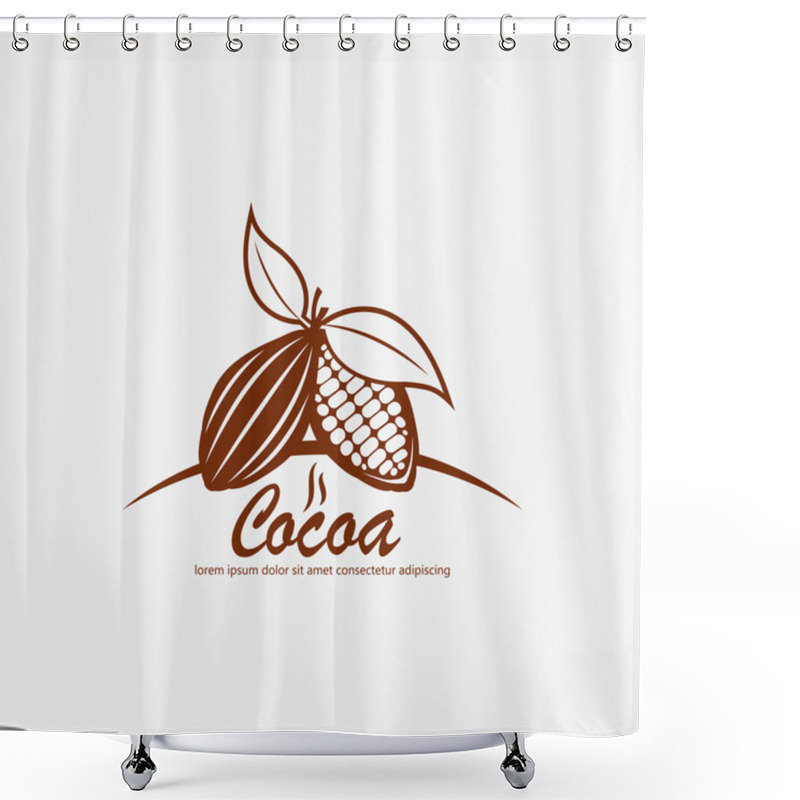 Personality  Cocoa Beans Symbol Shower Curtains