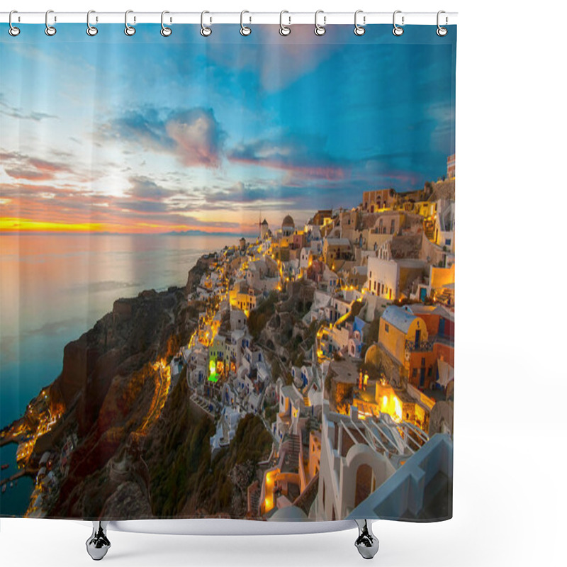 Personality  Santorini Greece Shower Curtains